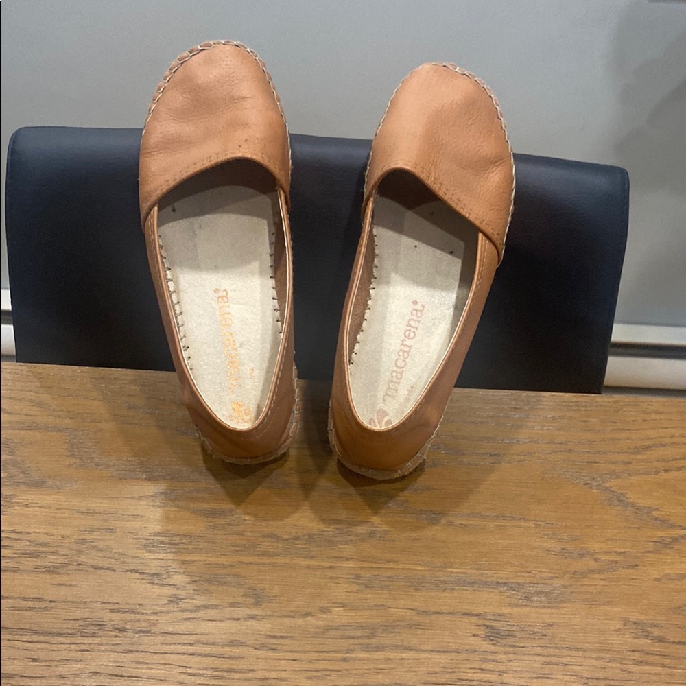 Tan Espadrille Flats